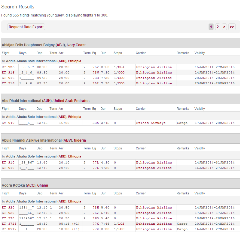 chaviation schedules chaviation