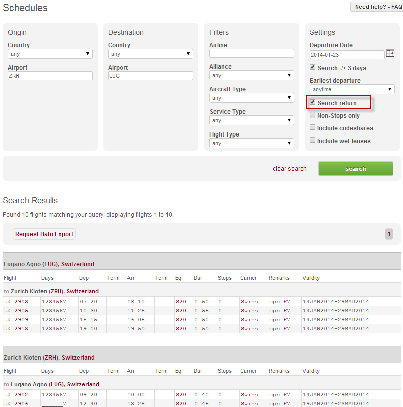 chaviation schedules chaviation