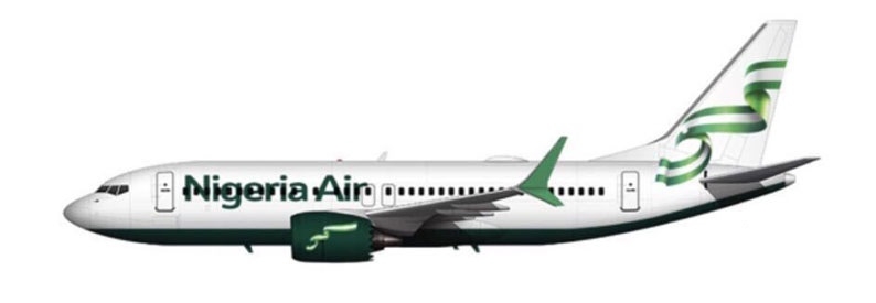 Illustration of Nigeria Air Boeing 737-7