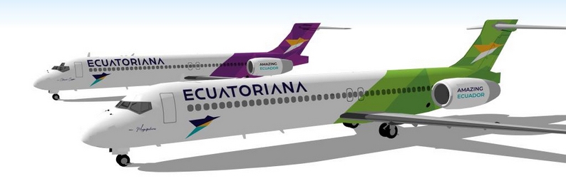 Ecuatoriana Airlines B717-200 Rendering