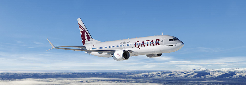 Illustration of Qatar Airways Boeing 737-MAX8